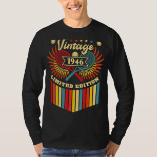 Tennis 76. Geburtstag Männer Frauen Vintag 1946 Te T-Shirt