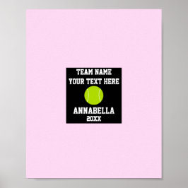 Tennis 7 Foto Collage Rosa Teamname Poster