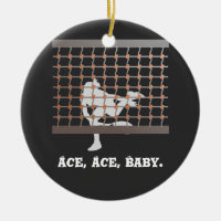 Tennis Ace Baby Tennisspielerin im Netz