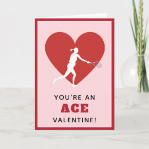 Tennis Ace Valentine Funny Sprichwort für Ihre Spo Karte