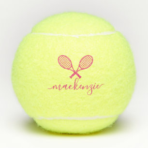 Tennis-Acquis und Ball-Name Personalisiert Rosa Tennisbälle