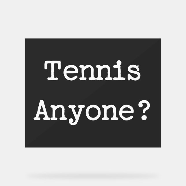 Tennis Acrylschild (Vorderseite)