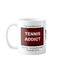 Tennis Addict Fügen Sie Ihr Name Monogramm erste