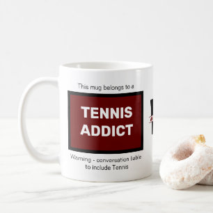 Tennis Addict Hinzufügen Ihres Namens Monogramm er Kaffeetasse