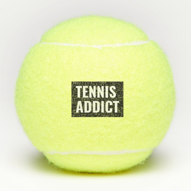 Tennis Addict Typografie Funny Quote Sport Style Tennisbälle (Vorderseite)