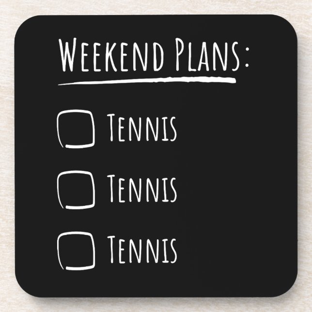 Tennis am Wochenende Getränkeuntersetzer (Vorderseite)