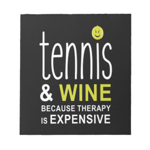 Tennis and Wine Premium Notizblock
