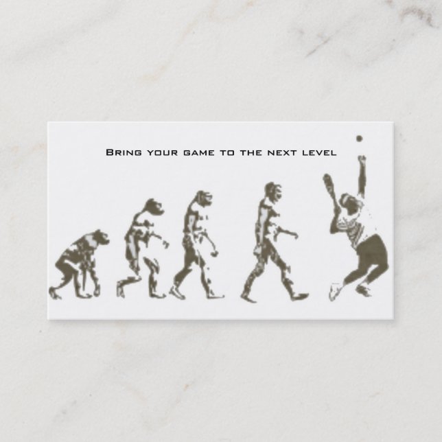 Tennis-Anweisung Visitenkarte (Vorderseite)