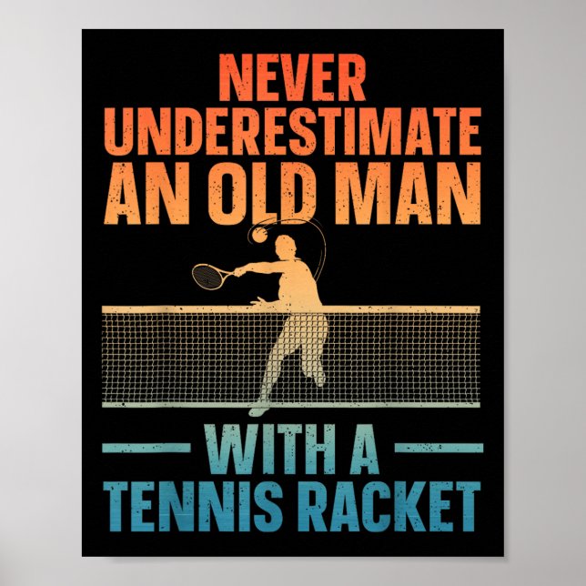 Tennis Art For Men Grand Tennis Lover Poster (Vorne)