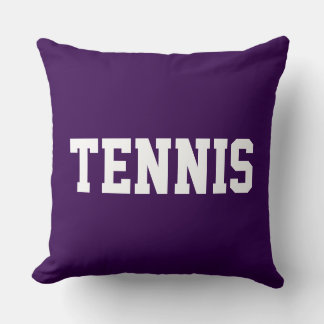 TENNIS Athletik Weißer Text Auf Farbintensivem Tie Kissen
