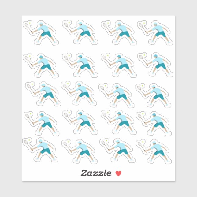 Tennis Aufkleber (Blatt)