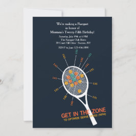 Tennis-Aufschlags-Zonen-Einladung Einladung