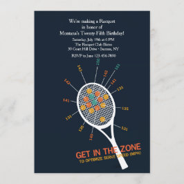 Tennis-Aufschlags-Zonen-Einladung Einladung