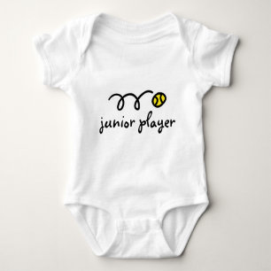 Tennis Baby Outfit Sprichwort: Junior-Spieler Baby Strampler