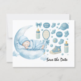 Tennis Baby Shower für Baby Boy Blue thematisiert Postkarte