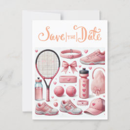 Tennis Baby Shower für Baby Girl Pink thematisiert Postkarte