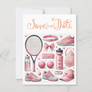 Tennis Baby Shower für Baby Girl Pink thematisiert Postkarte