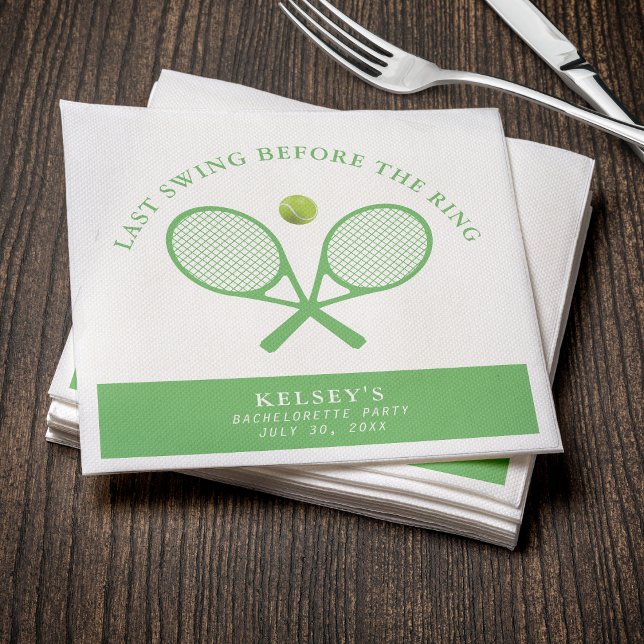 Tennis Bachelorette Letzte Swing vor dem Ring Serviette (Von Creator hochgeladen)