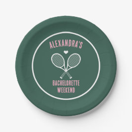 Tennis Bachelorette party preppy green Pappteller