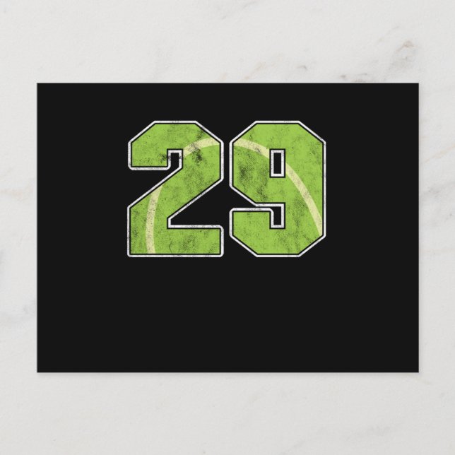Tennis Ball 29 th Birthday Celebration Sports Gift Postkarte (Vorderseite)