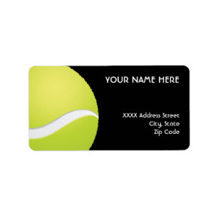 Tennis Ball Address Labels Adressaufkleber