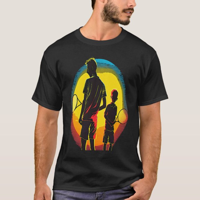 Tennis Ball And Tennis Racket Apparel Pop Father A T-Shirt (Vorderseite)