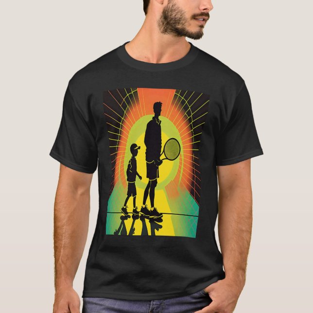 Tennis Ball And Tennis Racket Apparel Pop Father A T-Shirt (Vorderseite)