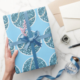 Tennis Ball Blue zum Thema Boy Baby Shower Geschenkpapier