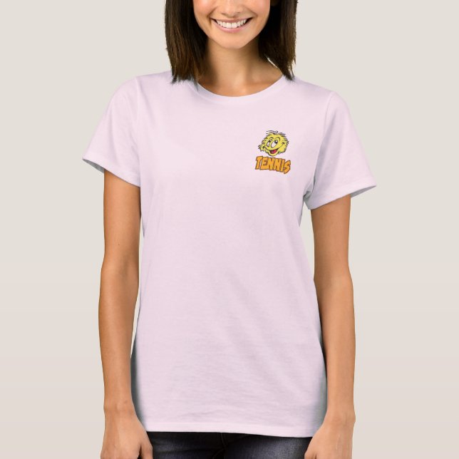 Tennis-Ball-Cartoon - Frauenspur T-Shirt (Vorderseite)