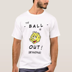 Tennis Ball Cartoon OUT (Stehender T - Shirt) T-Shirt