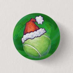 Tennis Ball Christmas Green Button