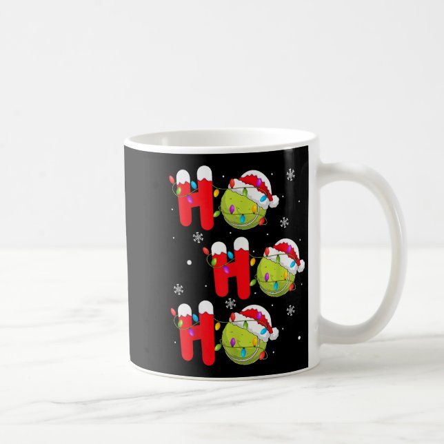 Tennis Ball Christmas Ho Ho Ho Santa Srts Player X Kaffeetasse (Rechts)
