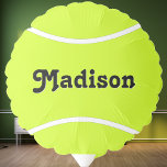 Tennis Ball Custom Tennisspieler Team Name Sport Ballon<br><div class="desc">Ein unterhaltsamer und individualisierbarer Tennisball-Party-Ballon für Tennisspieler und Fans! Geben Sie Ihren eigenen Tennisspieler-Namen,  Teamnamen oder jeden anderen Text in das benutzerdefinierte Textfeld ein,  um ihn zu personalisieren. Diese machen eine fantastische Dekoration für Tennisfeste,  Party,  Bankette und andere Events zum Party!</div>