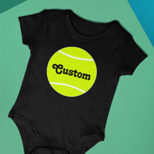 Tennis Ball Custom Text Tennis Baby Anzug Strampler