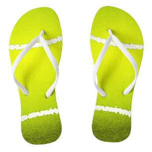 Tennis Ball Design Flip Flops