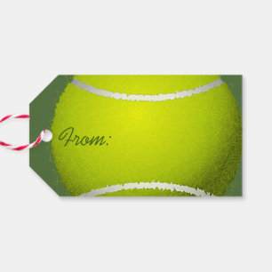 Tennis Ball Design Geschenk Tag Geschenkanhänger