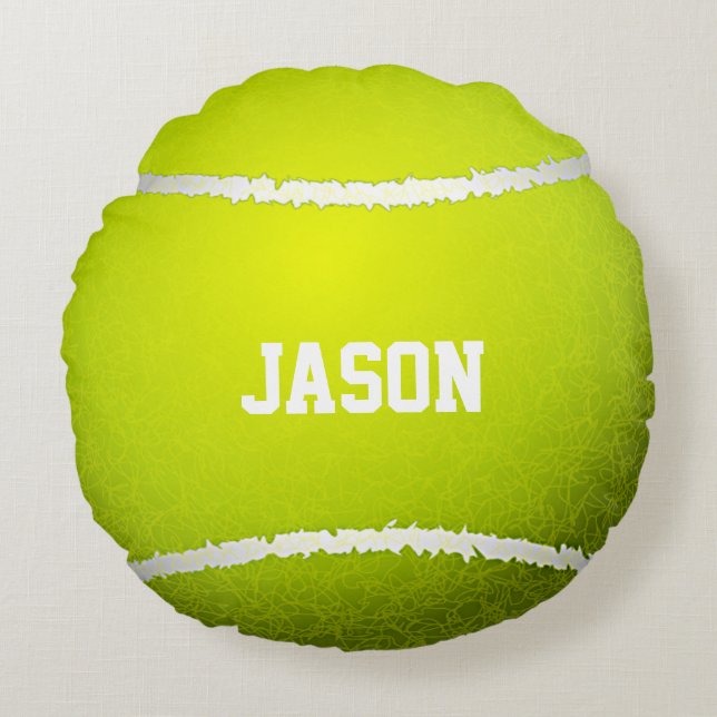 Tennis Ball Design Rundkissen Rundes Kissen (Vorderseite)