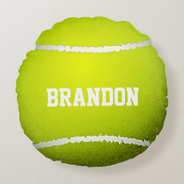 Tennis Ball Design Rundkissen Rundes Kissen (Vorderseite)