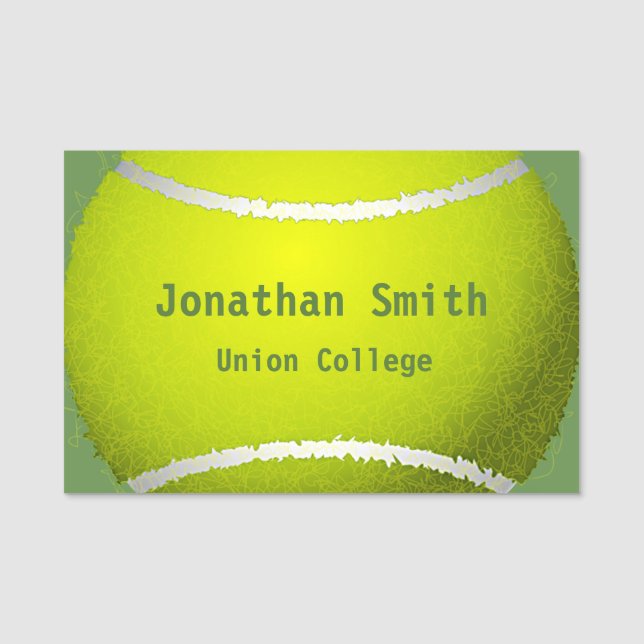Tennis Ball Designname Tag Namensschild (Vorderseite)
