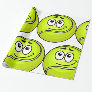 Tennis Ball Face Geschenkpapier