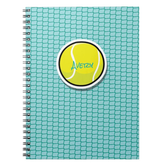 Tennis Ball Game Net NAME Sportteam Coach Notizblock (Vorderseite)