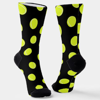 Tennis Ball Gemustert Black Socken