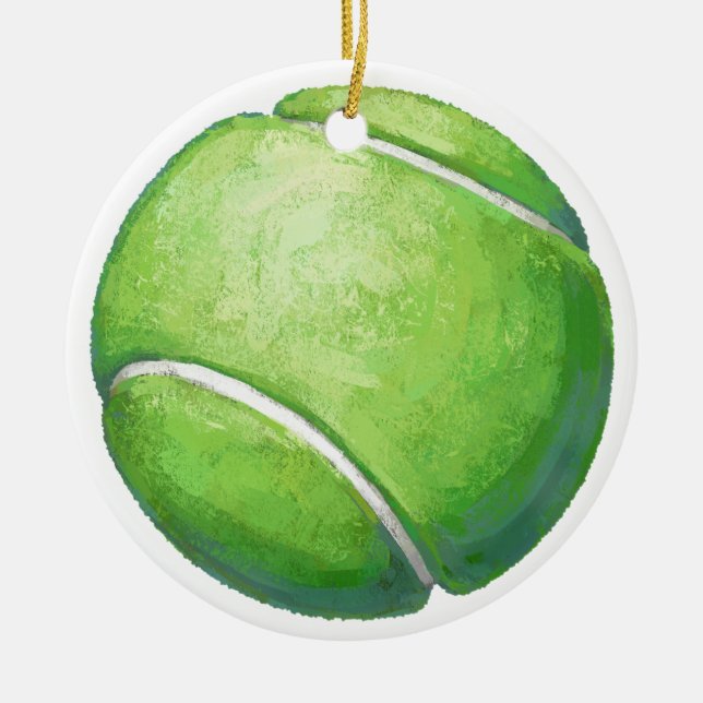 Tennis Ball Keramik Ornament (Vorne)