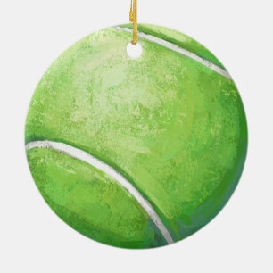 Tennis Ball Keramik Ornament