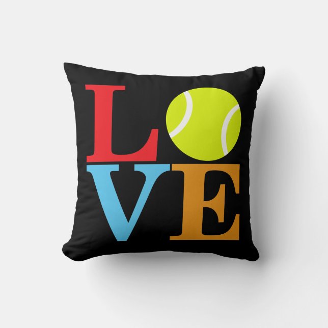 Tennis-Ball LIEBE Kissen (Vorderseite)