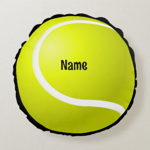 Tennis Ball mit Namen Rundes Kissen