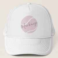 Tennis Ball Monogram Name Rosa Weiß