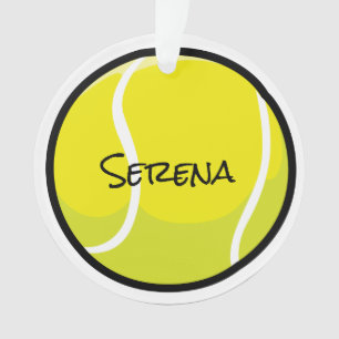 Tennis Ball NAME Gelbe weiße Sportarten Ornament
