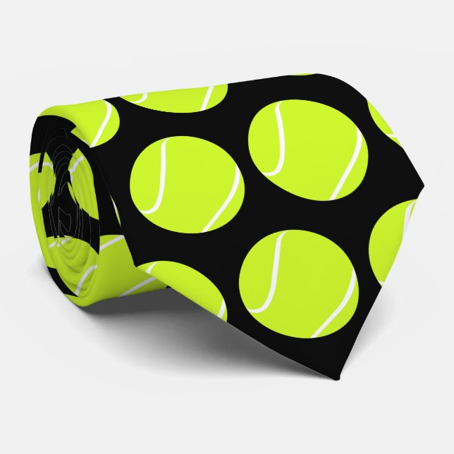 Tennis Ball Neck Tie für Tennisspieler oder Coache Krawatte (Gerollt)