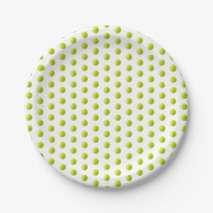 Tennis Ball Paper Plate Pappteller